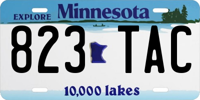 MN license plate 823TAC