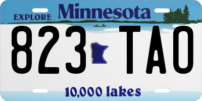 MN license plate 823TAO