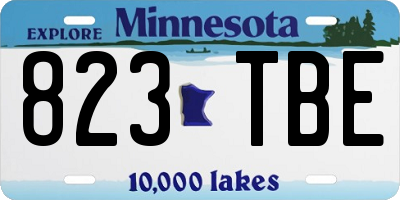 MN license plate 823TBE