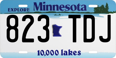 MN license plate 823TDJ