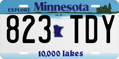 MN license plate 823TDY