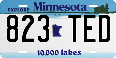 MN license plate 823TED