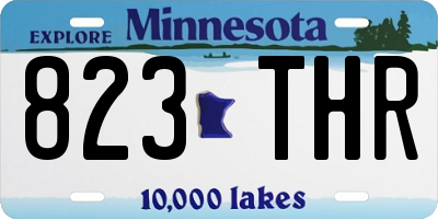 MN license plate 823THR