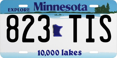MN license plate 823TIS