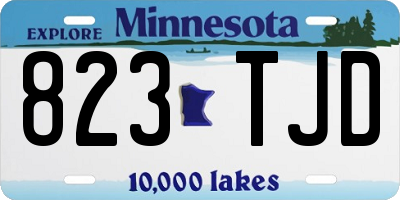 MN license plate 823TJD