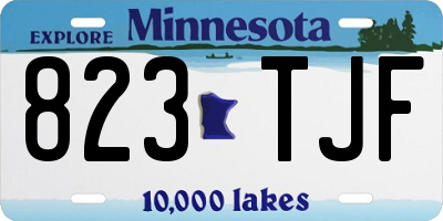 MN license plate 823TJF