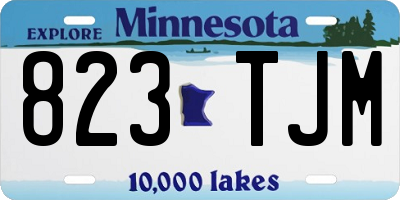 MN license plate 823TJM