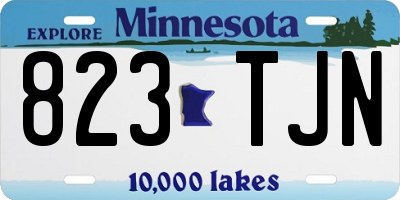 MN license plate 823TJN