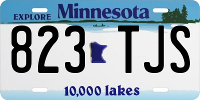 MN license plate 823TJS