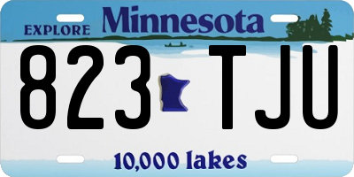 MN license plate 823TJU