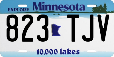 MN license plate 823TJV