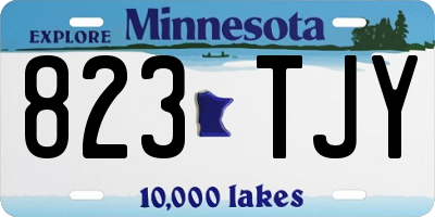 MN license plate 823TJY