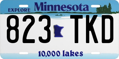 MN license plate 823TKD