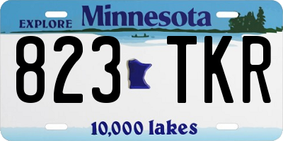 MN license plate 823TKR