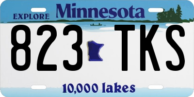 MN license plate 823TKS