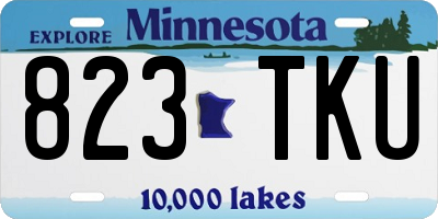 MN license plate 823TKU
