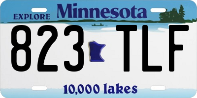 MN license plate 823TLF