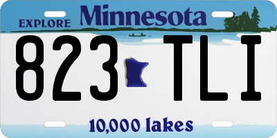 MN license plate 823TLI