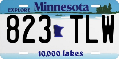 MN license plate 823TLW