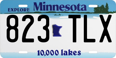 MN license plate 823TLX