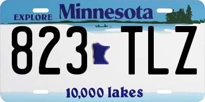 MN license plate 823TLZ