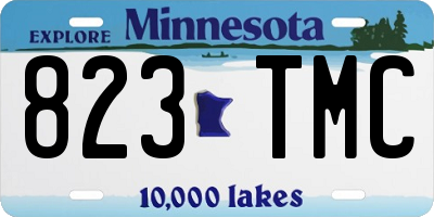 MN license plate 823TMC