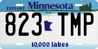 MN license plate 823TMP
