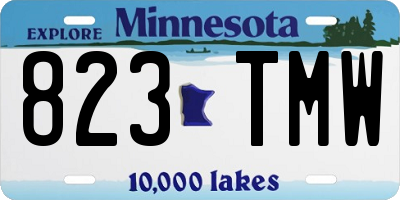 MN license plate 823TMW
