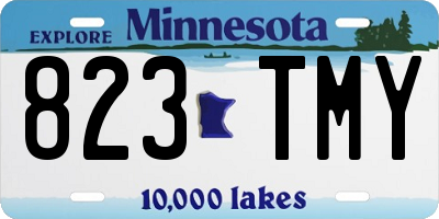 MN license plate 823TMY