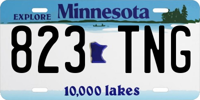 MN license plate 823TNG