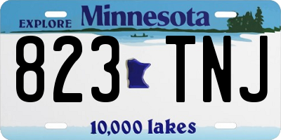 MN license plate 823TNJ