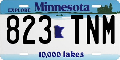 MN license plate 823TNM