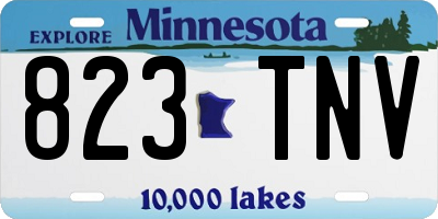 MN license plate 823TNV