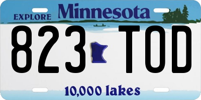 MN license plate 823TOD