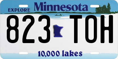 MN license plate 823TOH