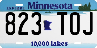 MN license plate 823TOJ