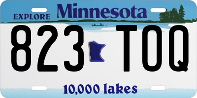 MN license plate 823TOQ