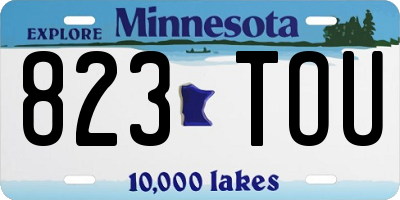 MN license plate 823TOU