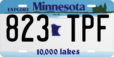 MN license plate 823TPF