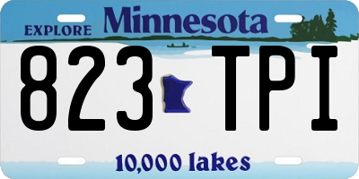 MN license plate 823TPI