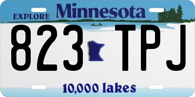 MN license plate 823TPJ