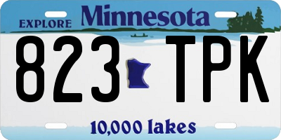 MN license plate 823TPK