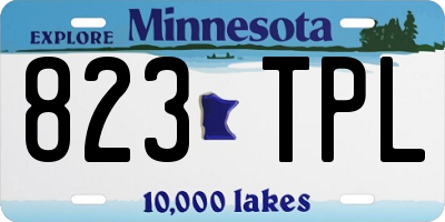 MN license plate 823TPL