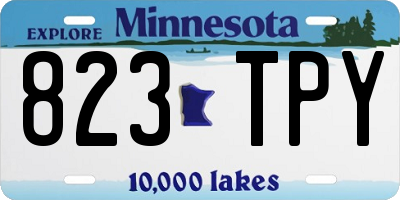 MN license plate 823TPY