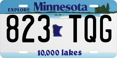 MN license plate 823TQG