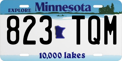 MN license plate 823TQM