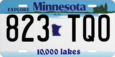 MN license plate 823TQO