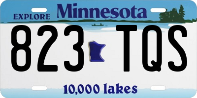 MN license plate 823TQS