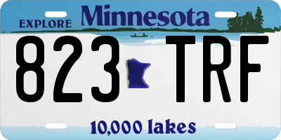 MN license plate 823TRF