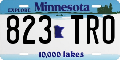 MN license plate 823TRO